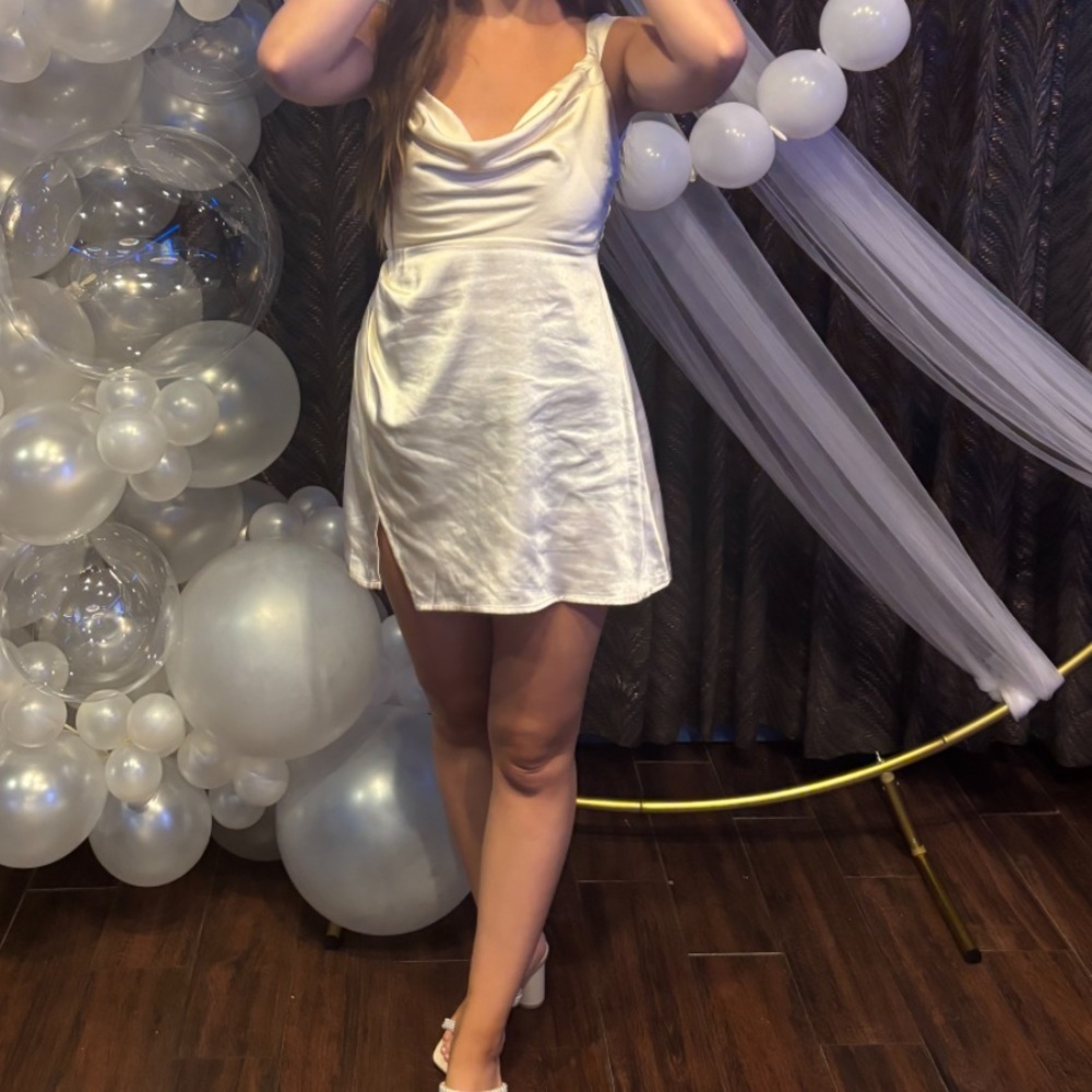 Revolve cream dress